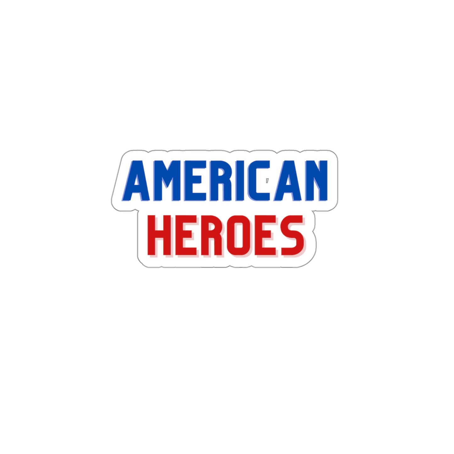 American Heroes Block Font Stickers