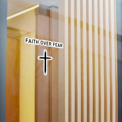 Faith Over Fear Cross Vinyl Decals