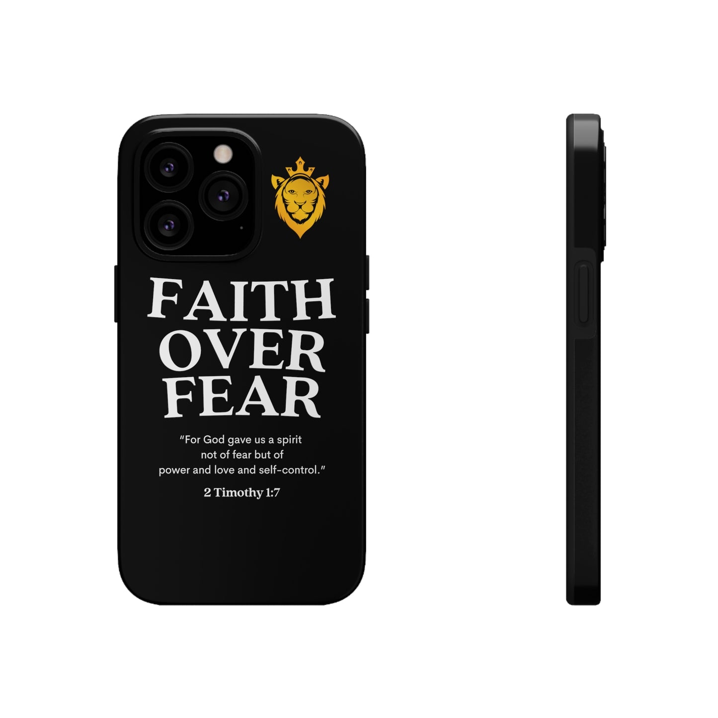 Faith Over Fear Verse Black Phone Case