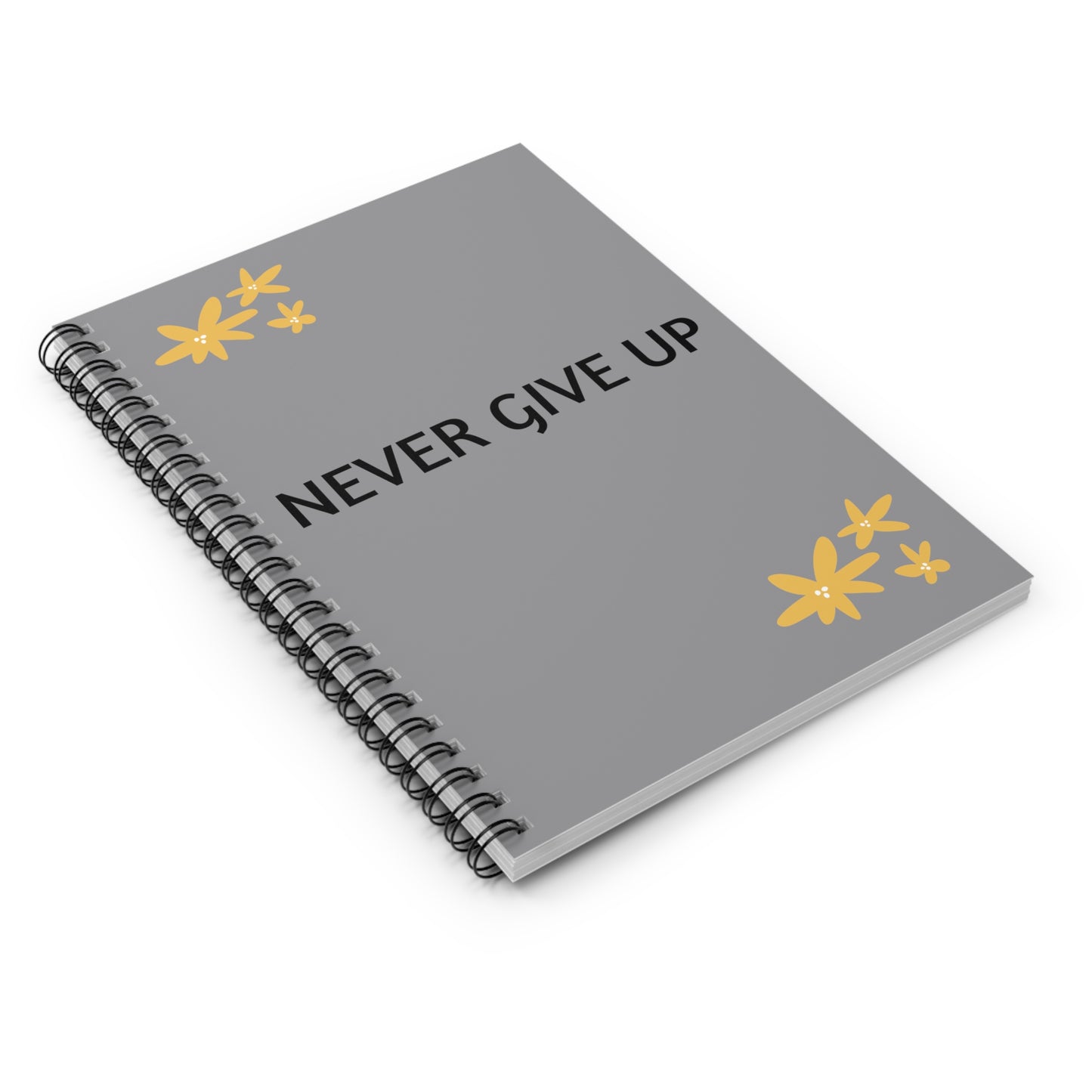Never Give Up - Spiral Notebook - Ruled Line