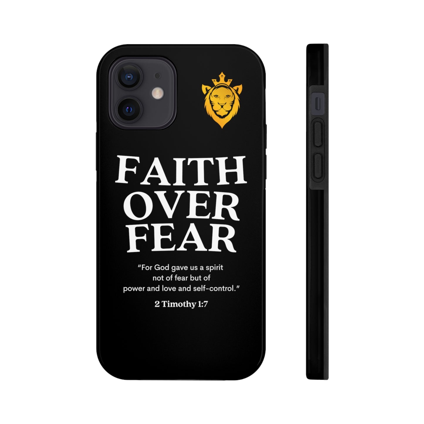 Faith Over Fear Verse Black Phone Case
