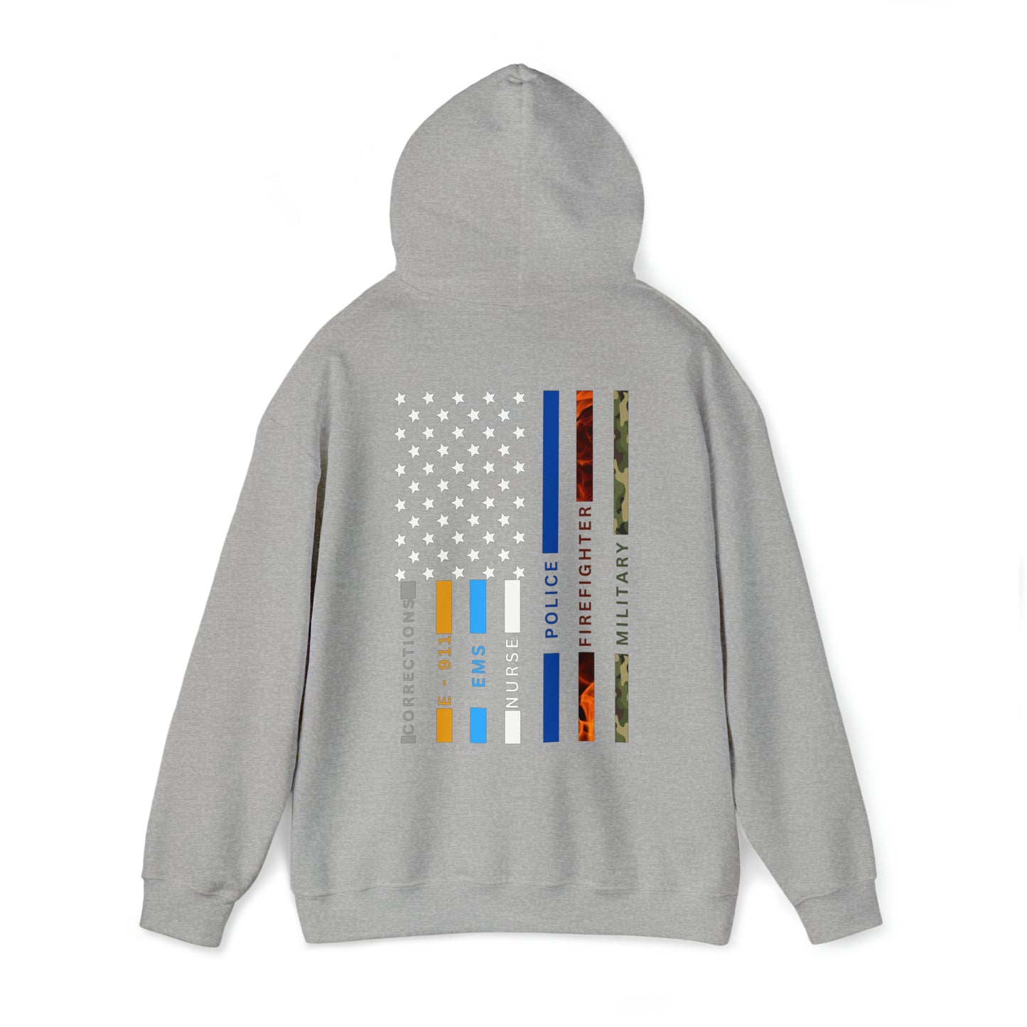 American Heroes Block Font Hooded Sweatshirt